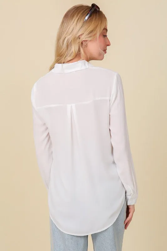 OVERSIZED CHIFFON BLOUSE