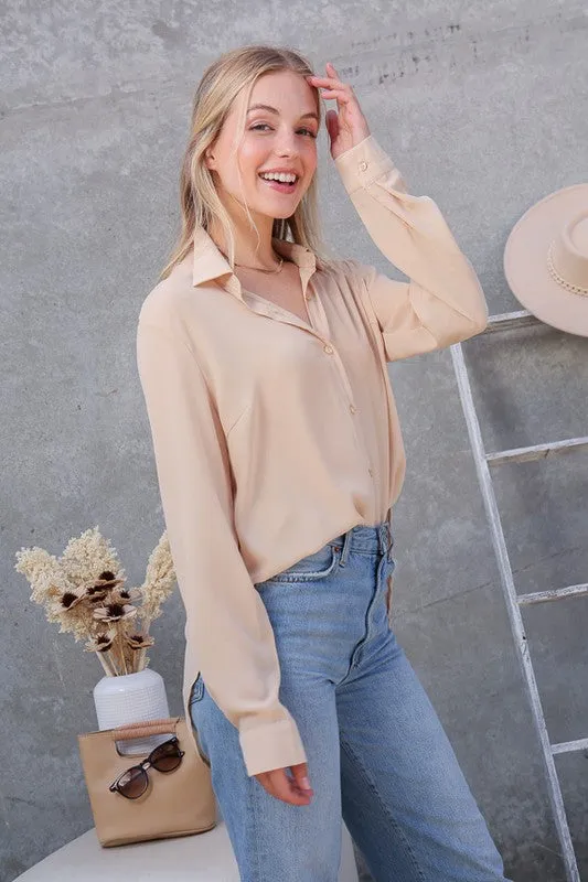 OVERSIZED CHIFFON BLOUSE