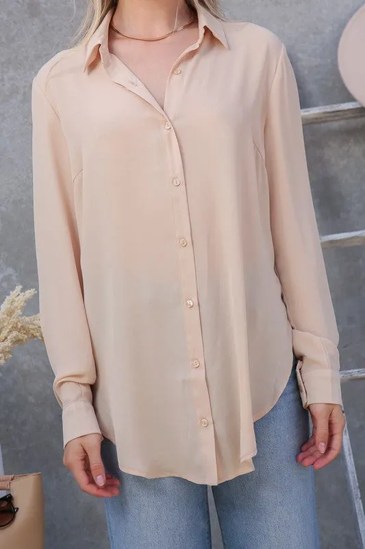 OVERSIZED CHIFFON BLOUSE