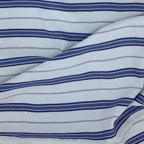 Pale Blue/ Copen | Yarn Dye Stripe Pique - SKU 7487 #S124/125