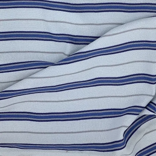 Pale Blue/ Copen | Yarn Dye Stripe Pique - SKU 7487 #S124/125