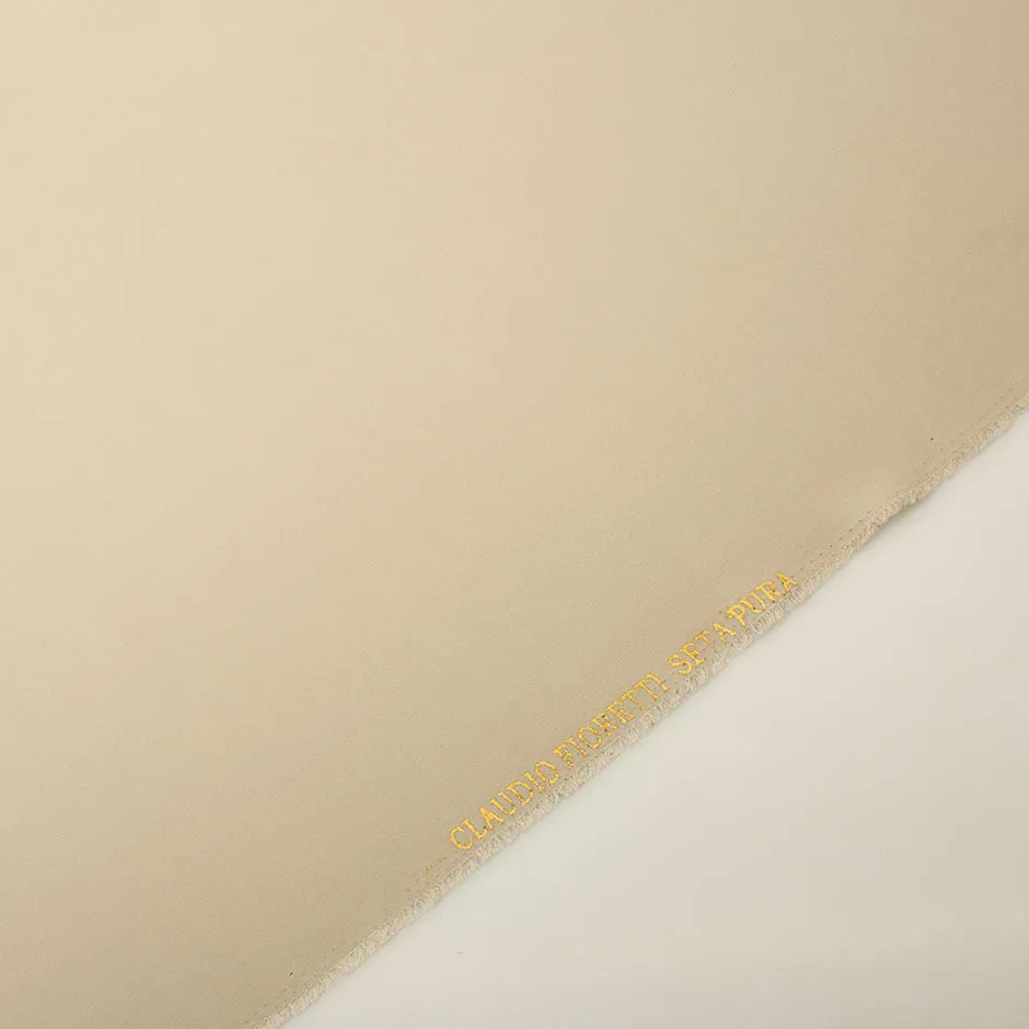 Pale Taupe Pure Silk Moss Crêpe