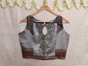 Pewter Grey, Hand Embroidery blouse