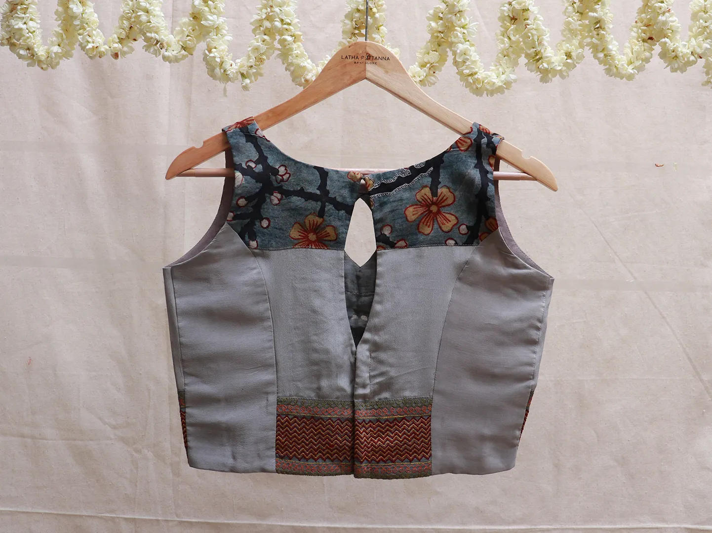 Pewter Grey, Hand Embroidery blouse