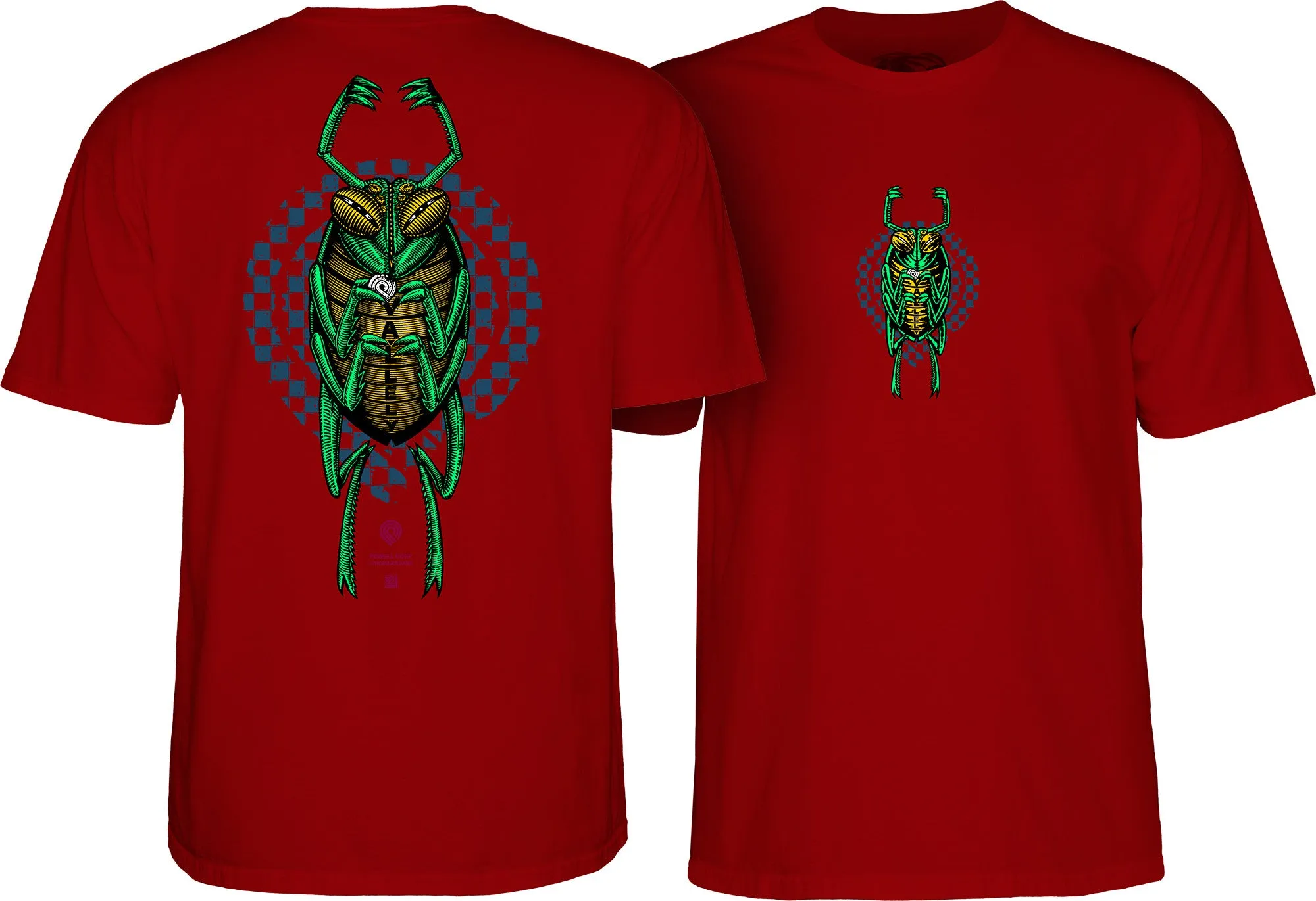 Powell Peralta Mike Vallely Bug T-Shirt - Garnet
