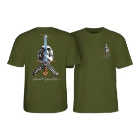 Powell Peralta Skull & Sword TShirt Military Green
