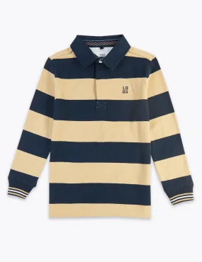 Pure Cotton Striped Rugby Top