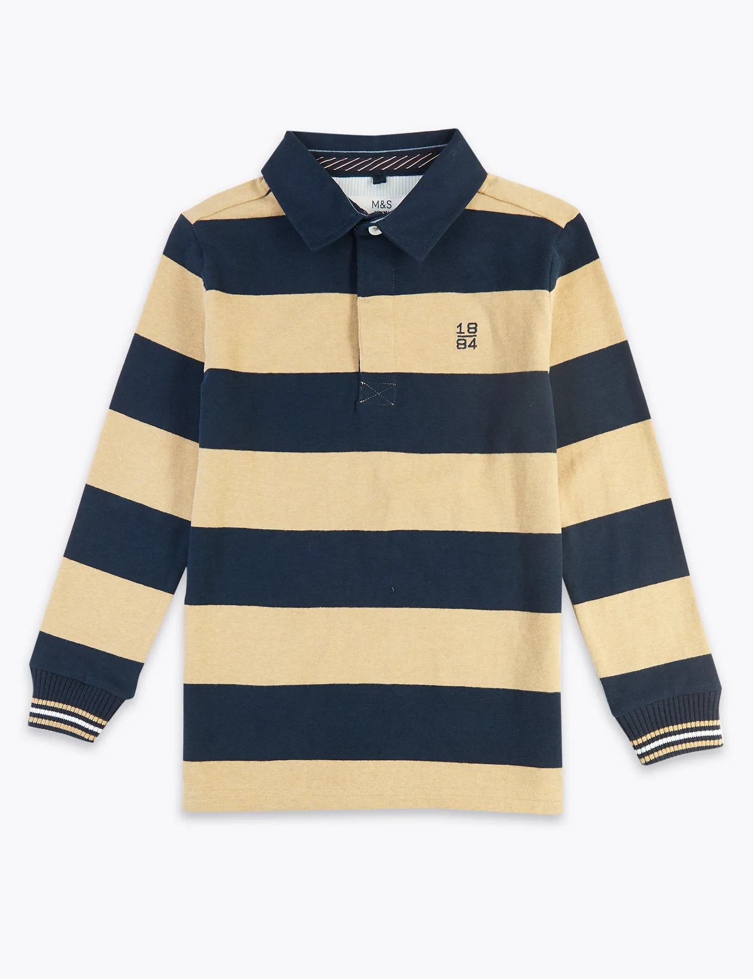 Pure Cotton Striped Rugby Top