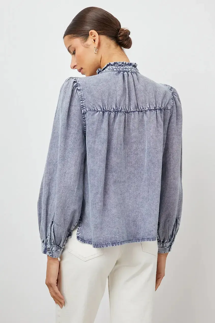 Rails - Camille Top in Sapphire Acid Wash