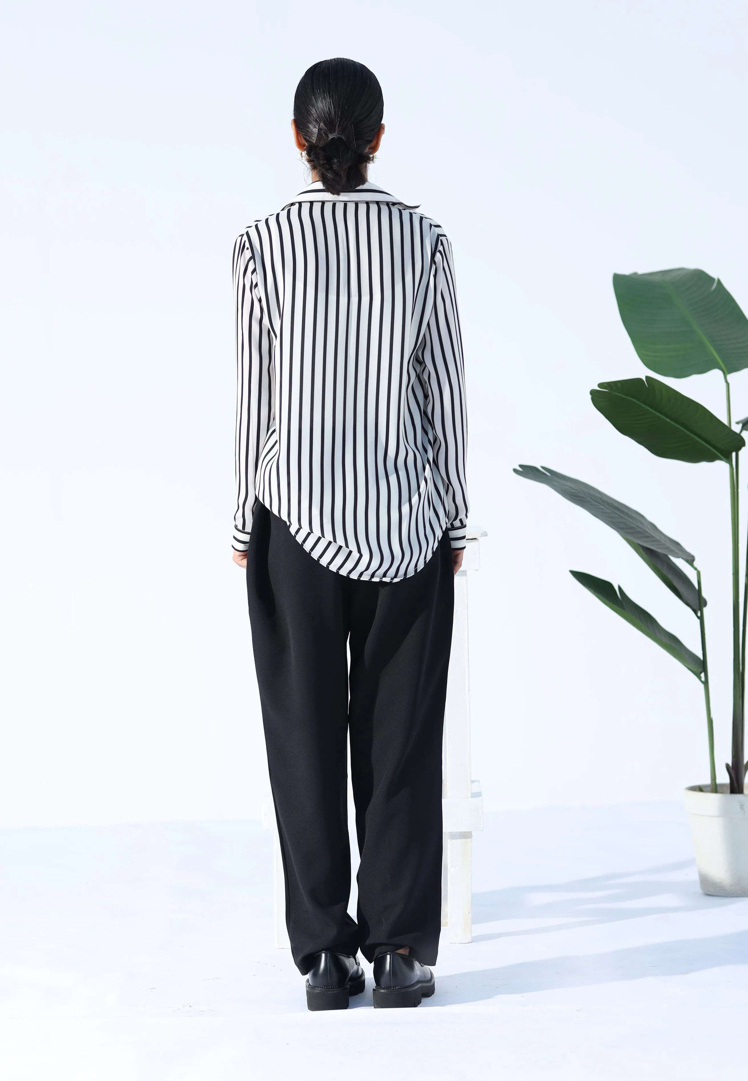 Retro Stripe Button-Up