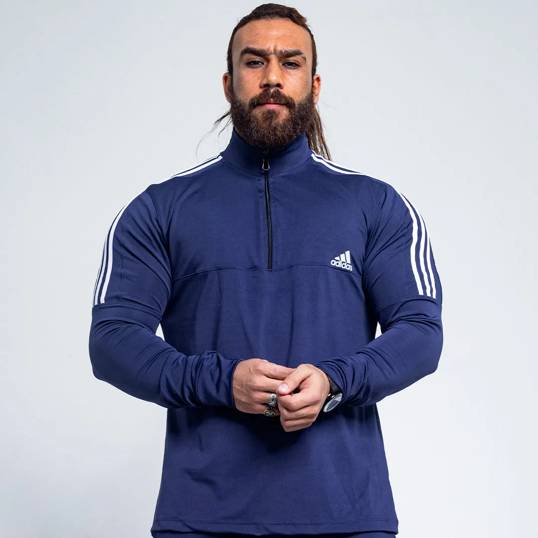 Striped Long-sleeves -Navy