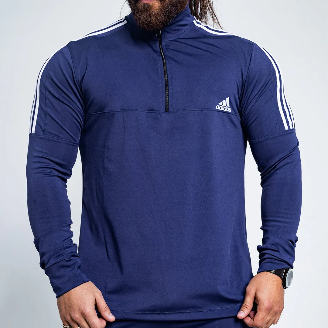 Striped Long-sleeves -Navy
