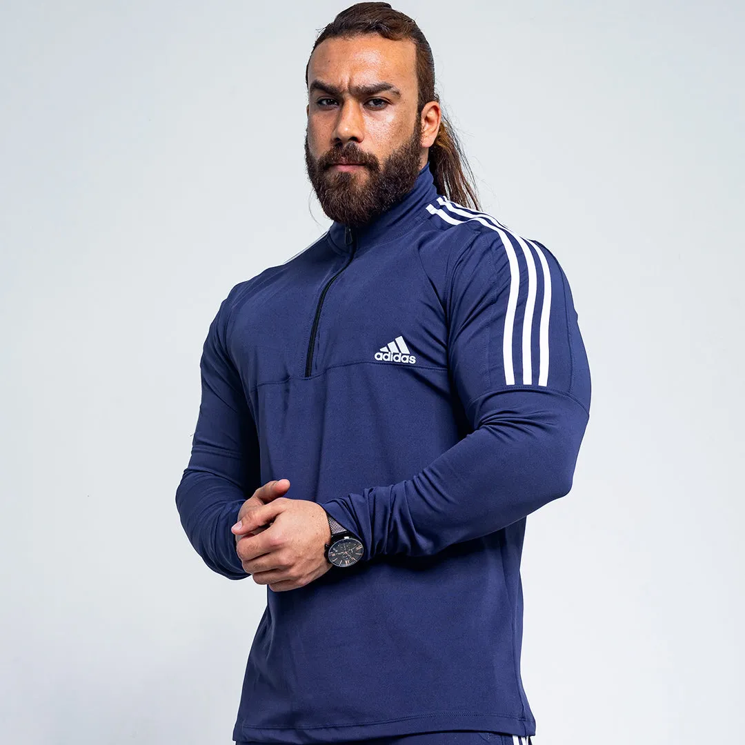 Striped Long-sleeves -Navy