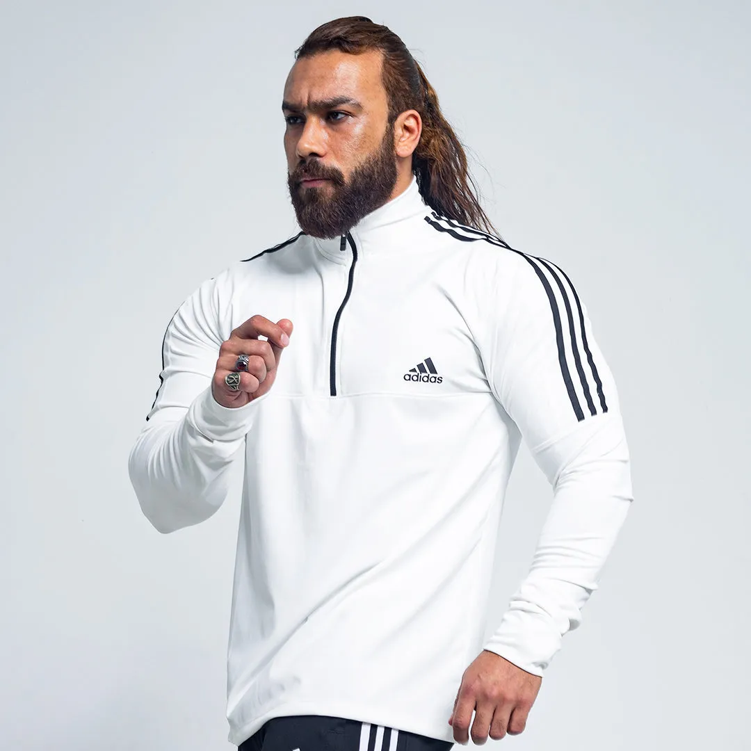 Striped Long-sleeves -White