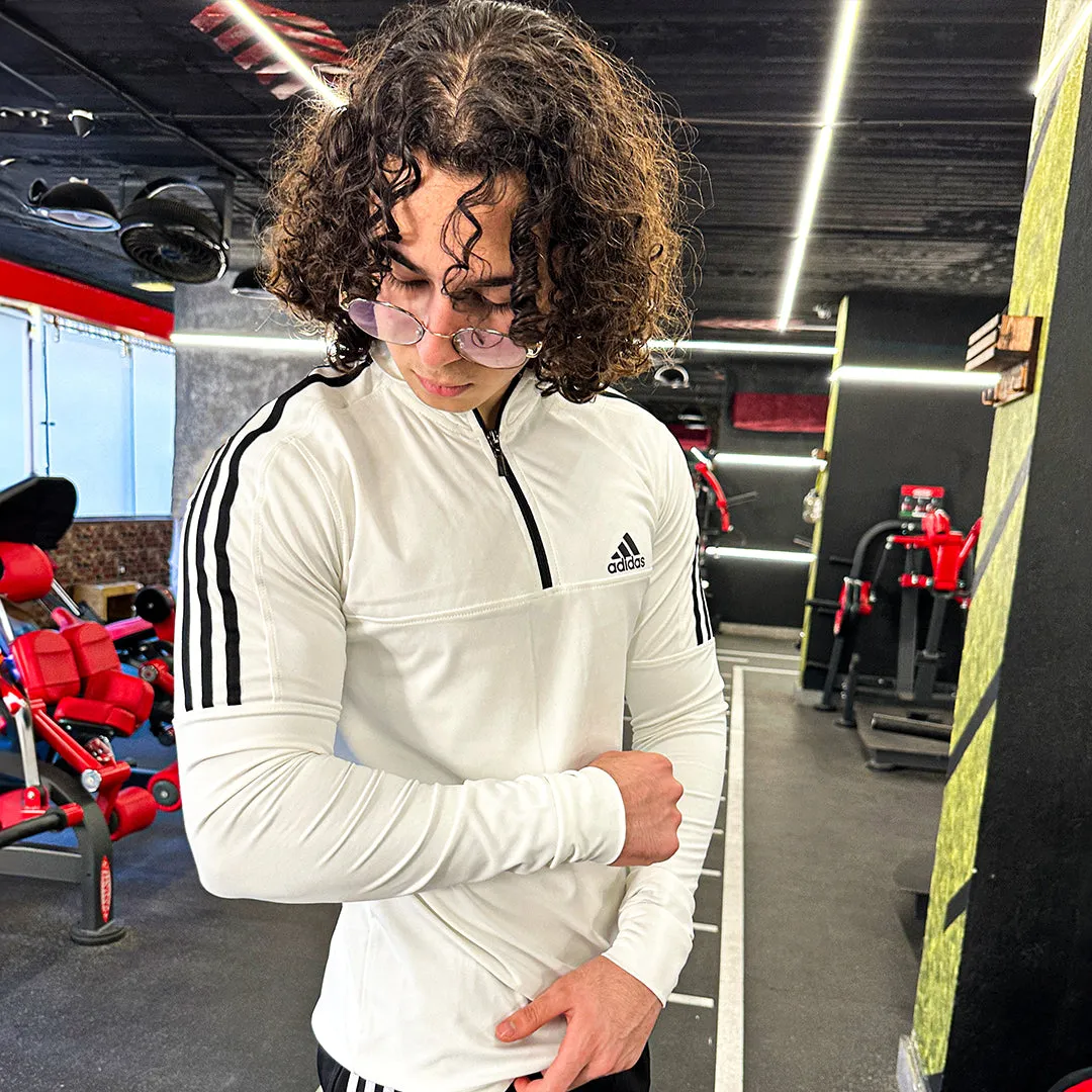 Striped Long-sleeves -White