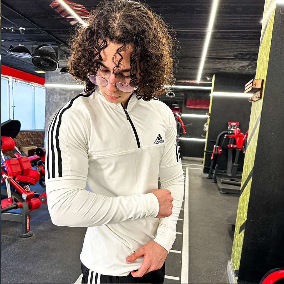Striped Long-sleeves -White