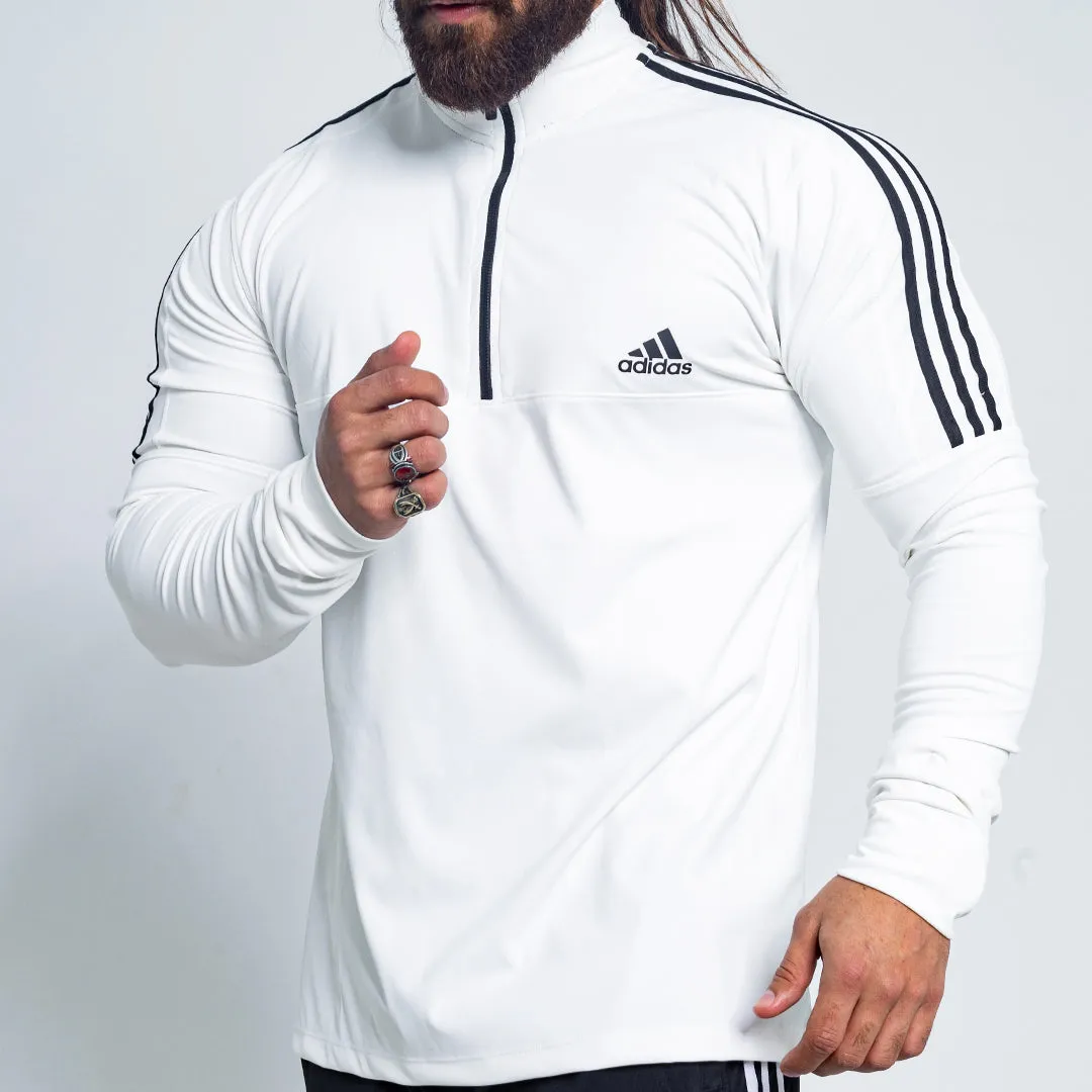 Striped Long-sleeves -White