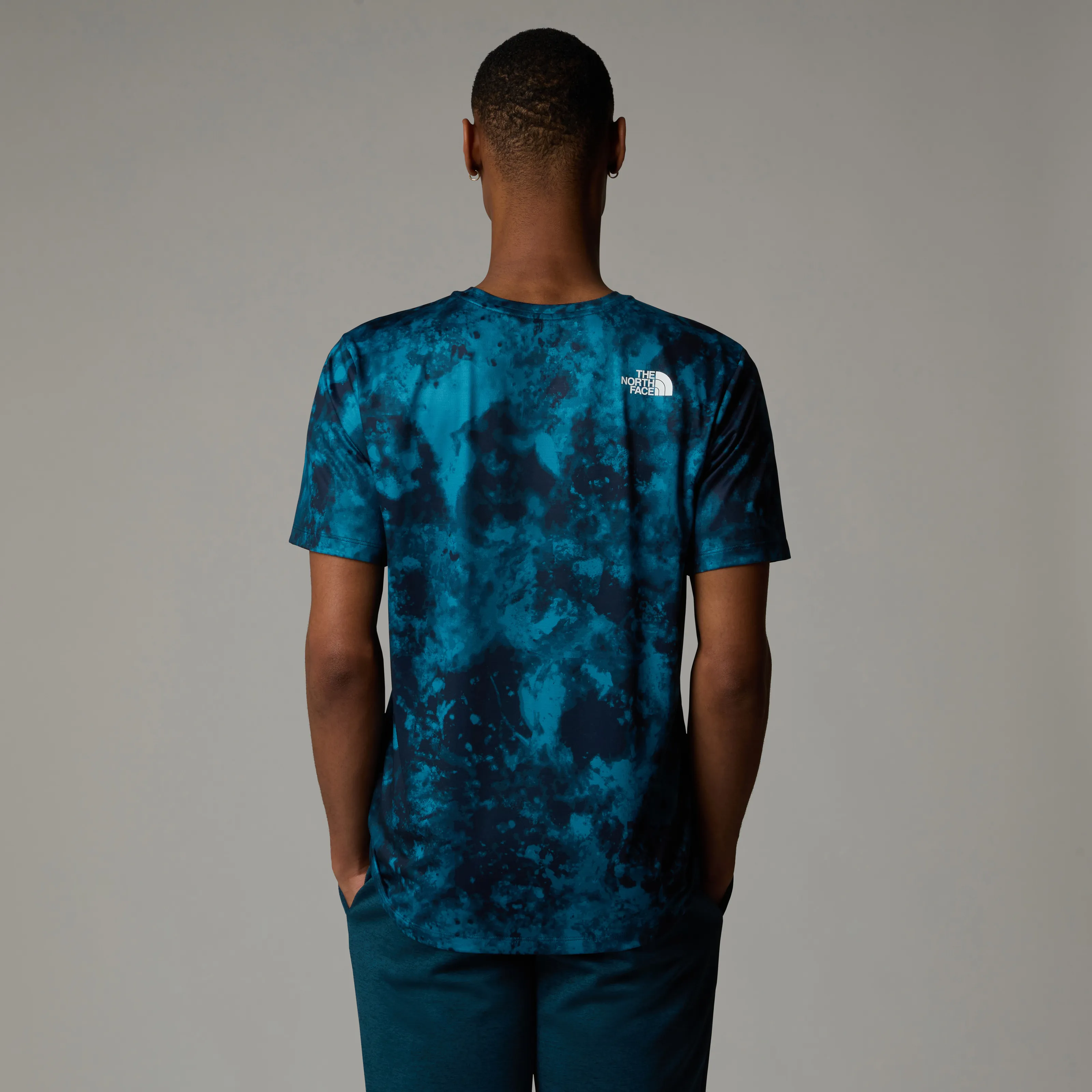 The North Face Men&#x27;s 24/7 Printed T-Shirt Midnight Petrol Micro Halfdome Print | Buy The North Face Men&#x27;s 24/7 Printed T-Shirt Midnight Petrol Micro Halfdome Print here | Outnorth