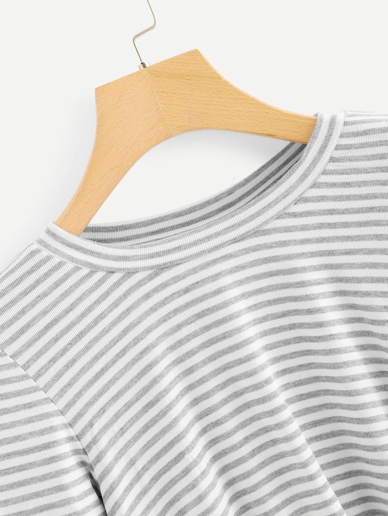 Twist Hem Striped Tee