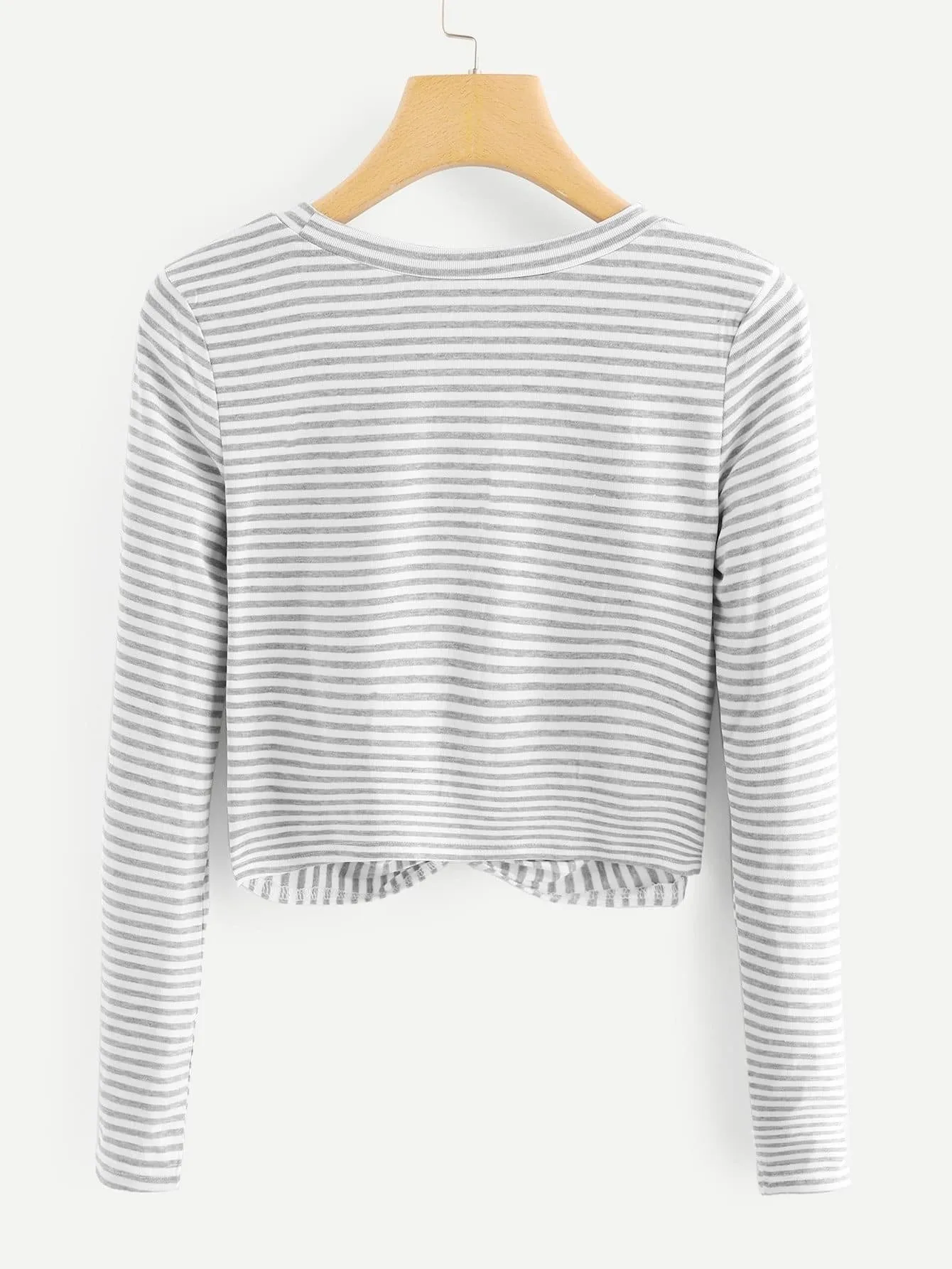 Twist Hem Striped Tee