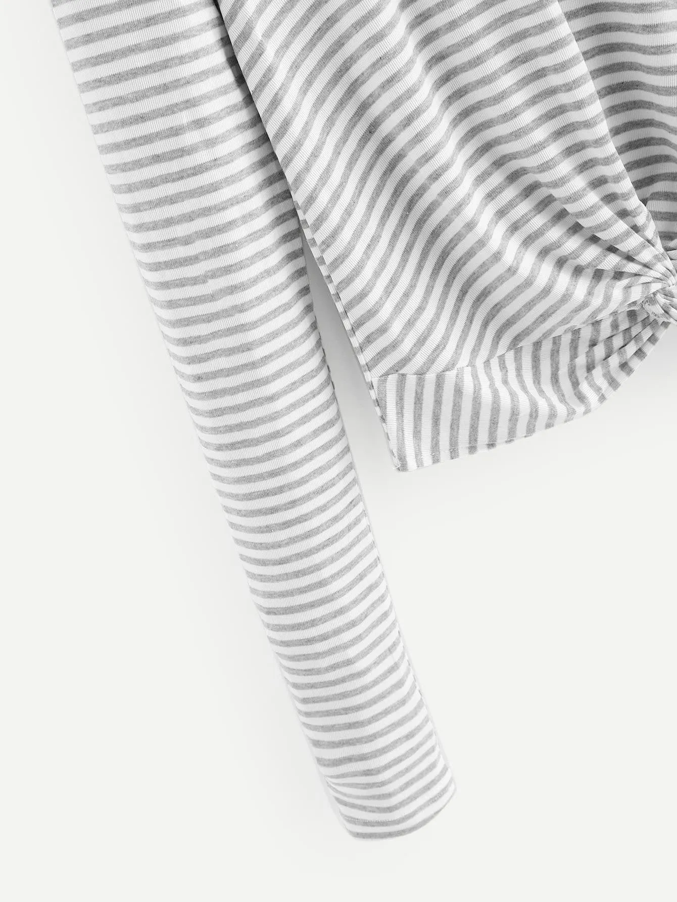 Twist Hem Striped Tee
