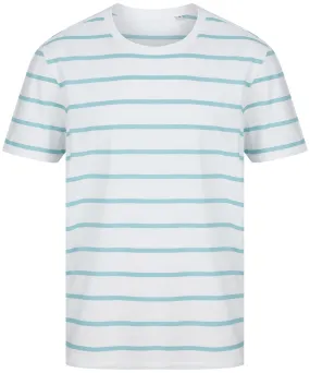 White/Duck Egg - Striped T