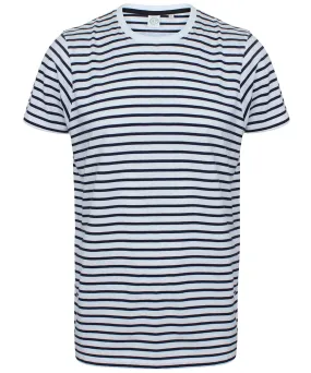 White/Oxford Navy - Unisex striped T